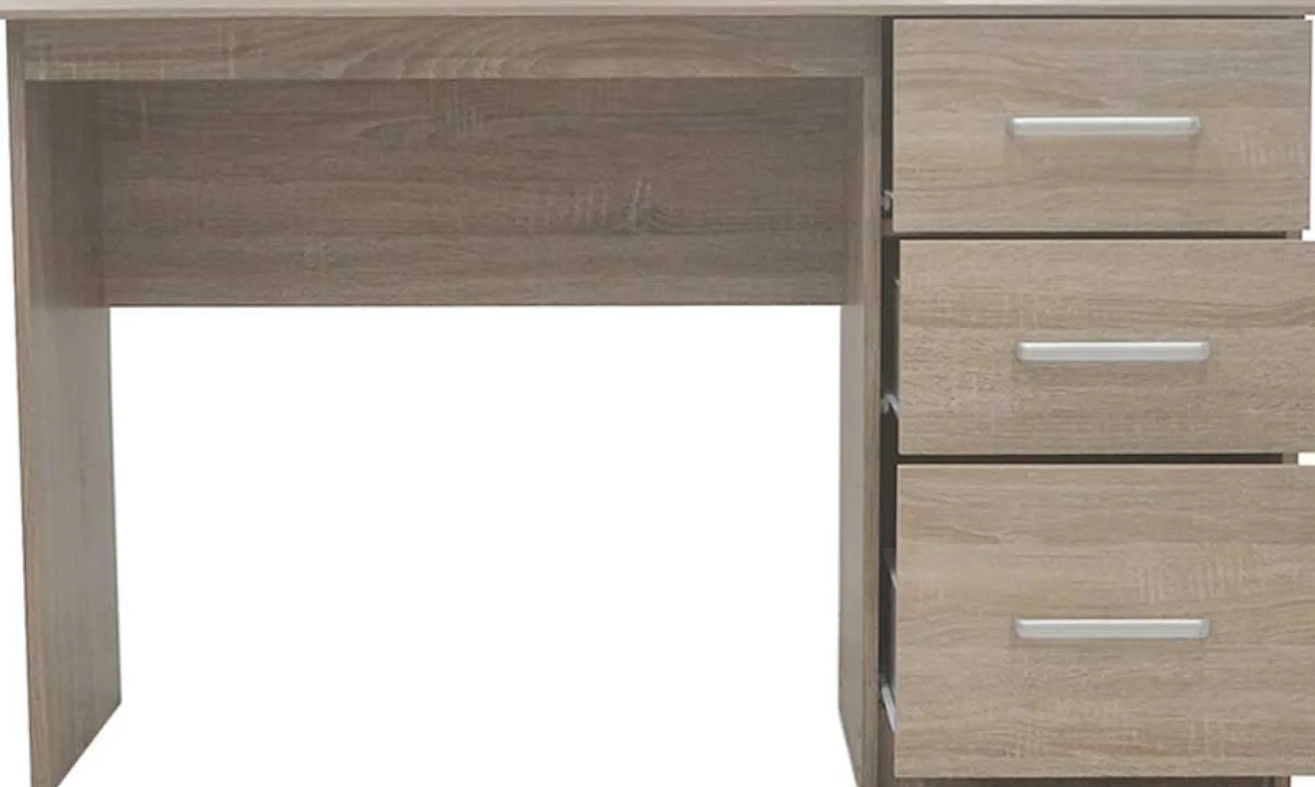 Schreibtisch Mateo 121x60x75cm mit drei Schubladen - Eiche Dekor