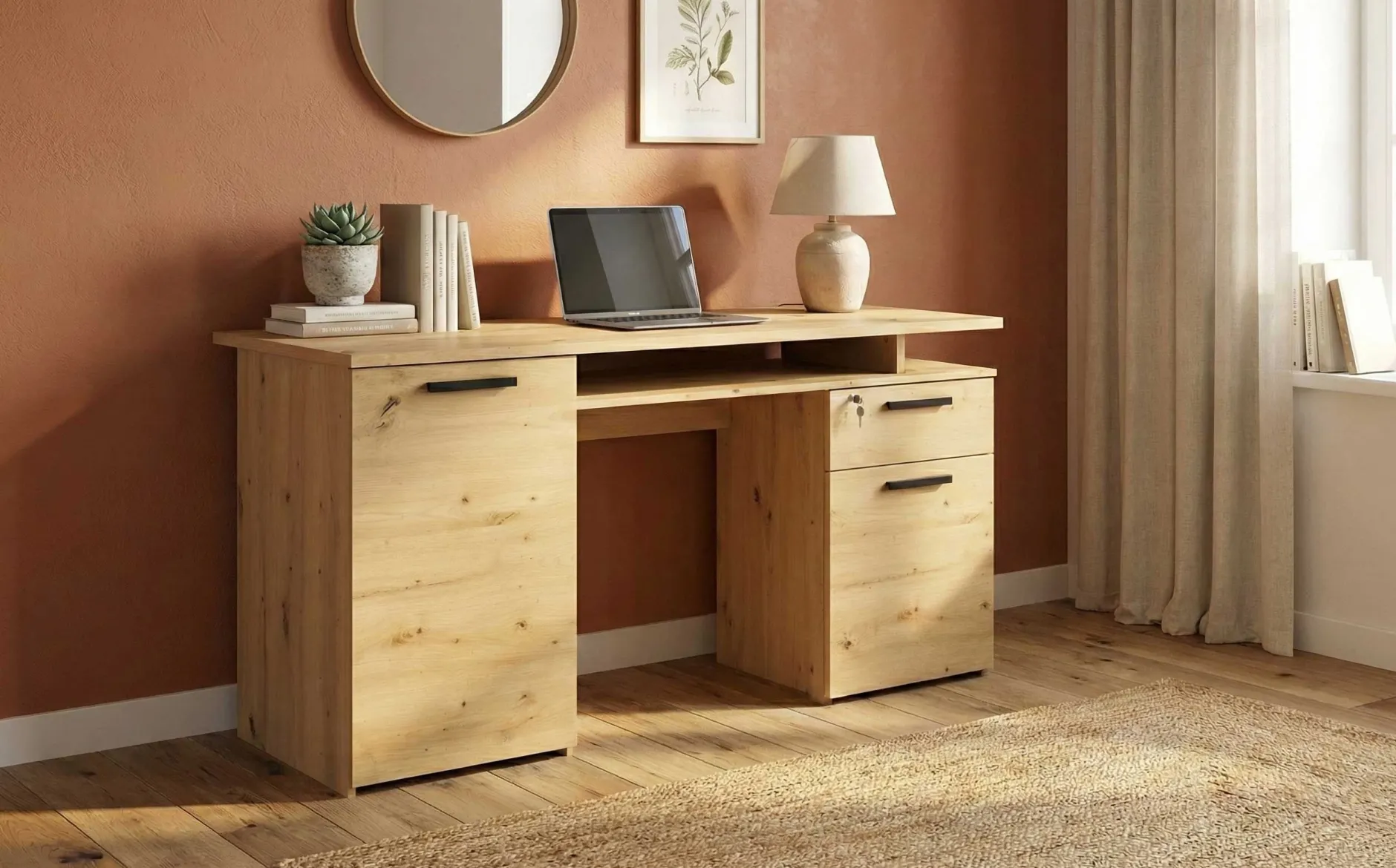 Schreibtisch Minister 150cm - Eiche