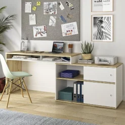 Schreibtisch Modula | 203 x 45 x 76 cm | Weiß