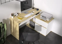Schreibtisch Modula | 203 x 45 x 76 cm | Weiß