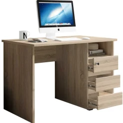Schreibtisch Primos 110cm mit 3 Schubladen - Eiche