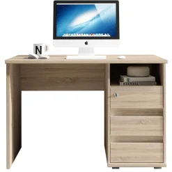 Schreibtisch Primos 110cm mit 3 Schubladen - Eiche