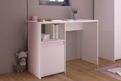 Schreibtisch Rue 110cm mit Schrank - weiß/grau oder weiß/rosa