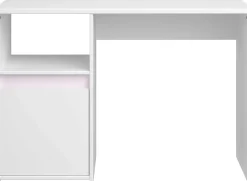 Schreibtisch Rue 110cm mit Schrank - weiß/grau oder weiß/rosa