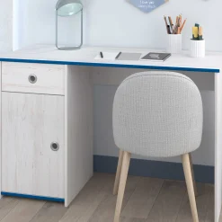 Schreibtisch Smoozy 121cm - weiß/rosa oder blau