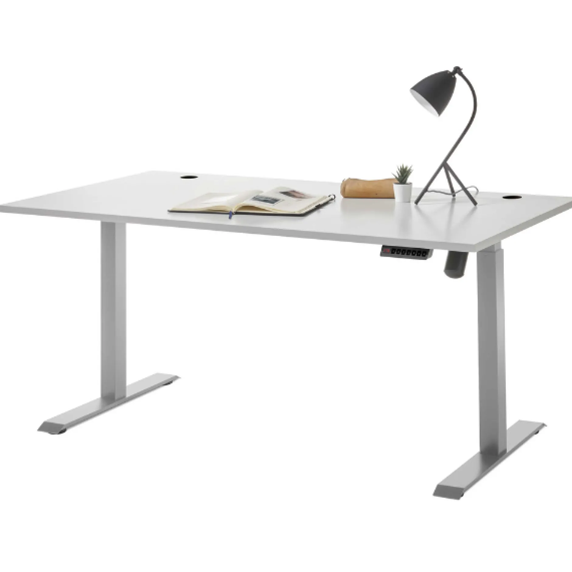 Schreibtisch Sonra mechanisch verstellbar - grau