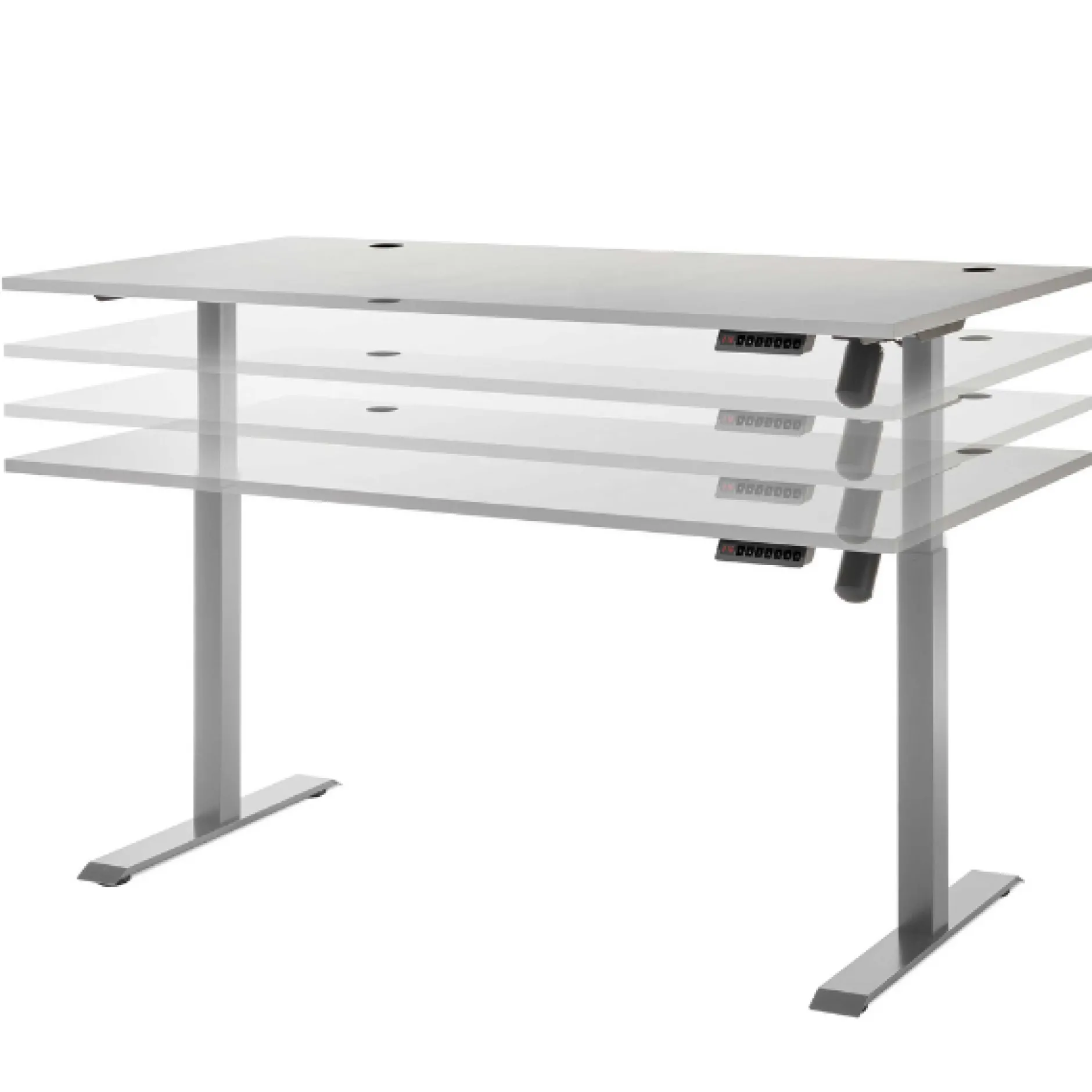 Schreibtisch Sonra mechanisch verstellbar - grau