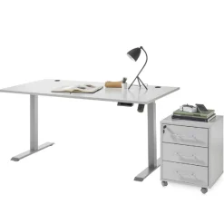 Schreibtisch Sonra mechanisch verstellbar - grau