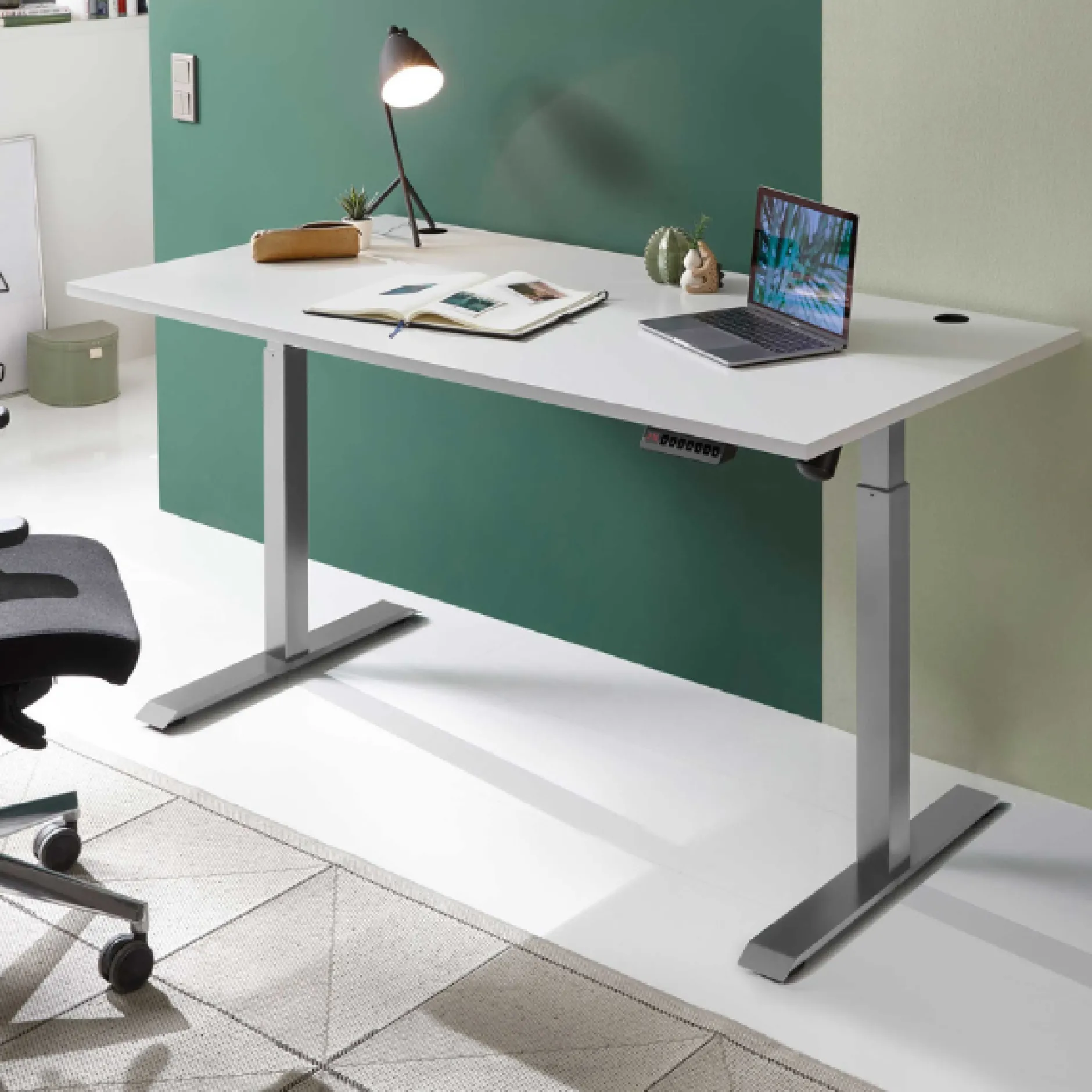 Schreibtisch Sonra mechanisch verstellbar - grau