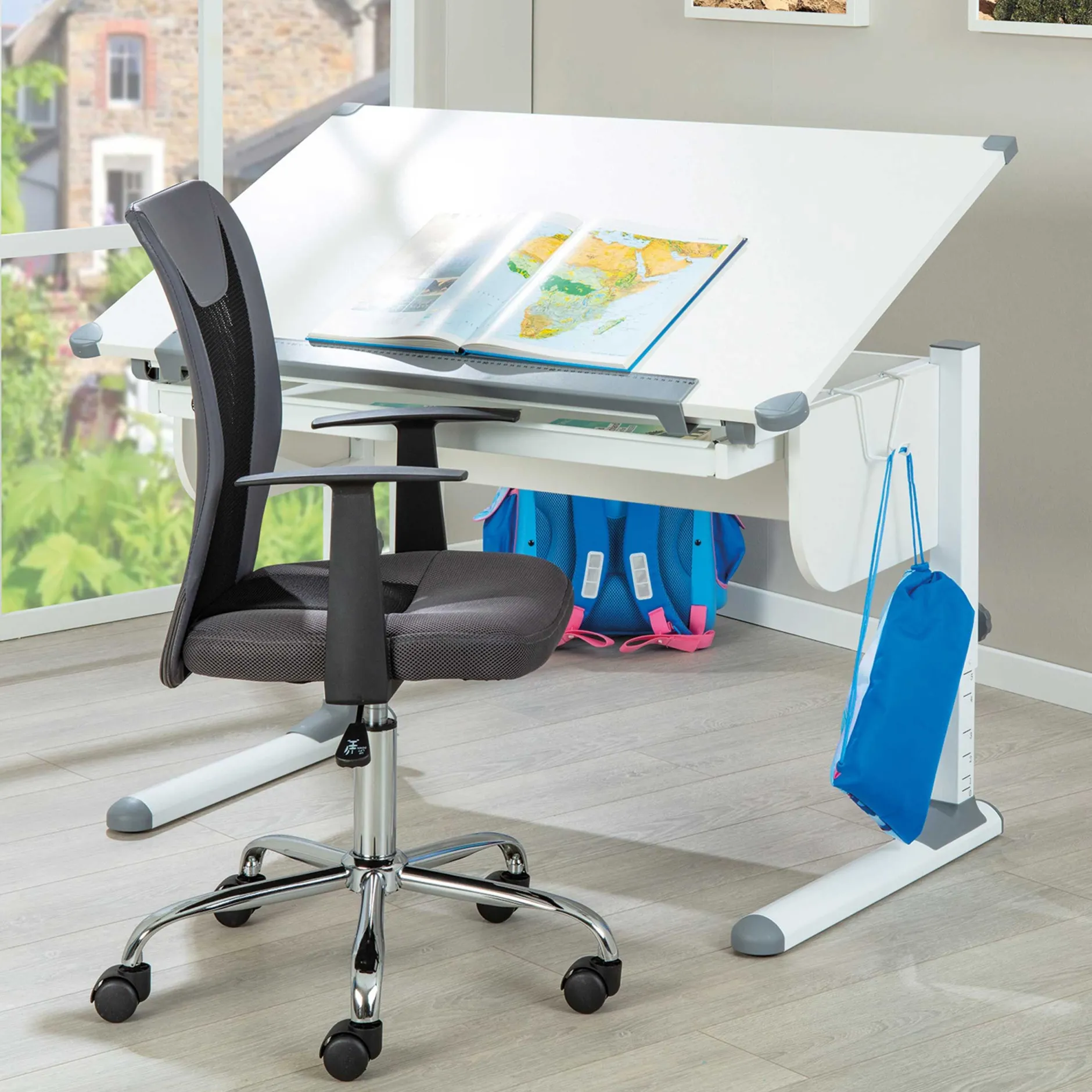 Schreibtisch Studare 110cm verstellbar - weiß