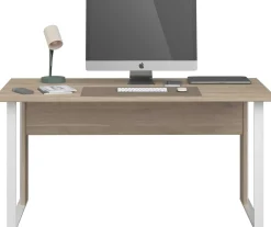 Schreibtisch The Office - 150x80x73cm - Eiche Dekor/Weiß