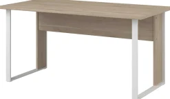 Schreibtisch The Office - 150x80x73cm - Eiche Dekor/Weiß
