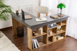 Schreibtisch Vesper - 100% MELAMINE - Anthrazit - 72 x 120 x 130 cm