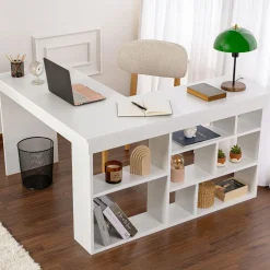 Schreibtisch Vesper - 100% MELAMINE - Naturweiß - 72 x 120 x 130 cm
