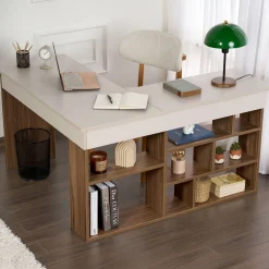 Schreibtisch Vesper - 100% MELAMINE - Kaschmir - 72 x 120 x 130 cm