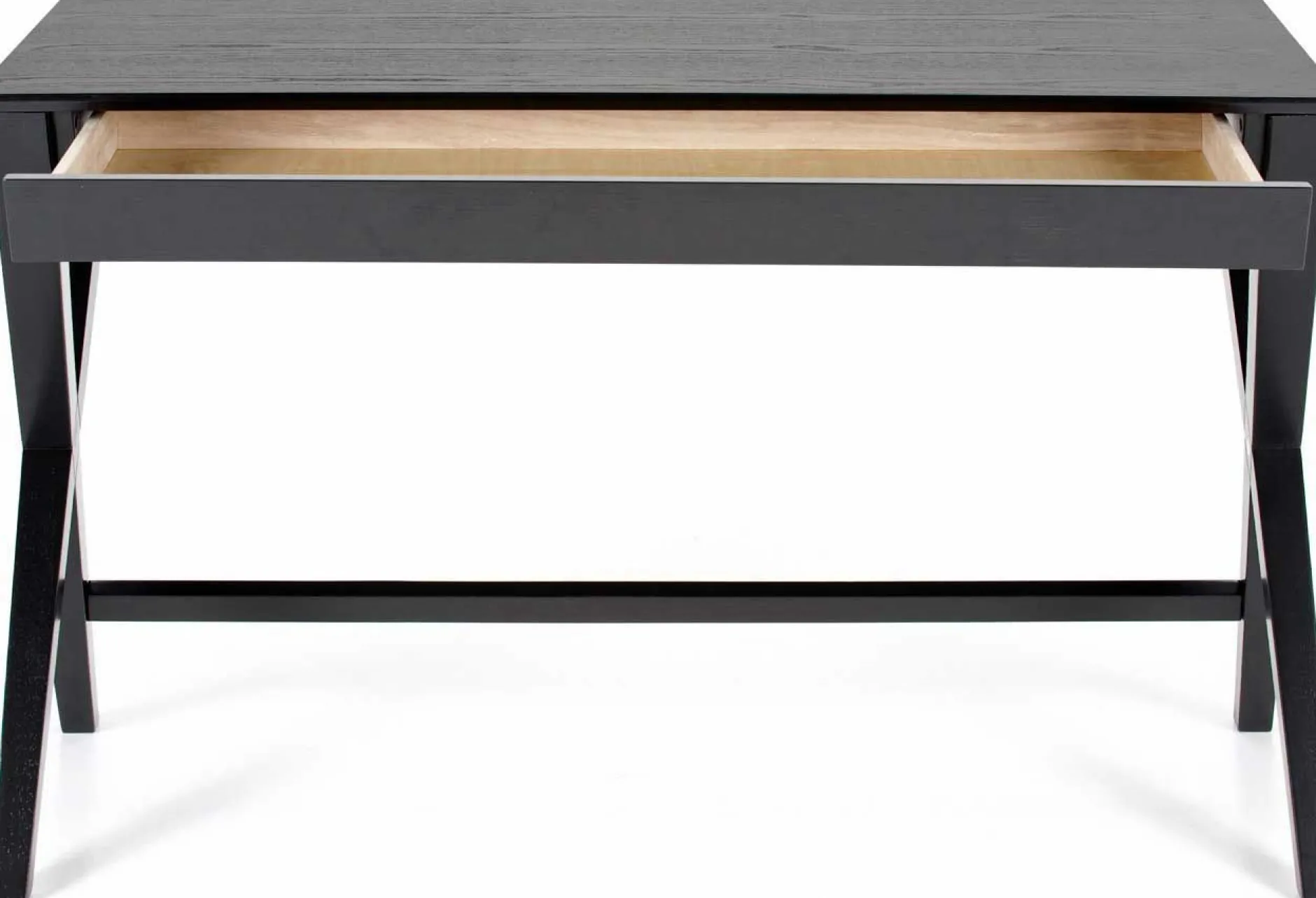 Schreibtisch Wami 120cm, 1 Schublade - schwarz