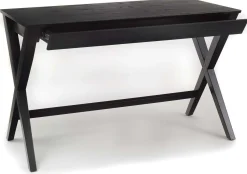 Schreibtisch Wami 120cm, 1 Schublade - schwarz