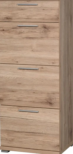 Schubladenblock Tosun 84 cm mit 4 Schubladen - Eiche