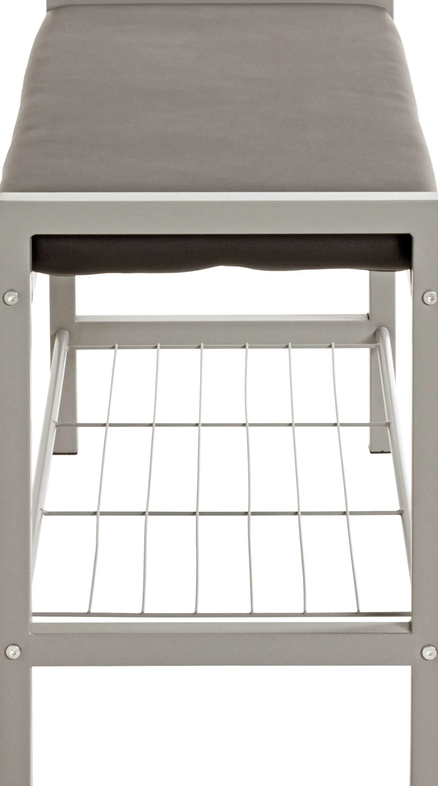 Schuhbank Steven - 80x32x48 cm - Kunstleder/Weiß