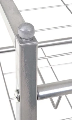 Schuhregal Leonore 80cm, 2 Fachböden - Aluminium
