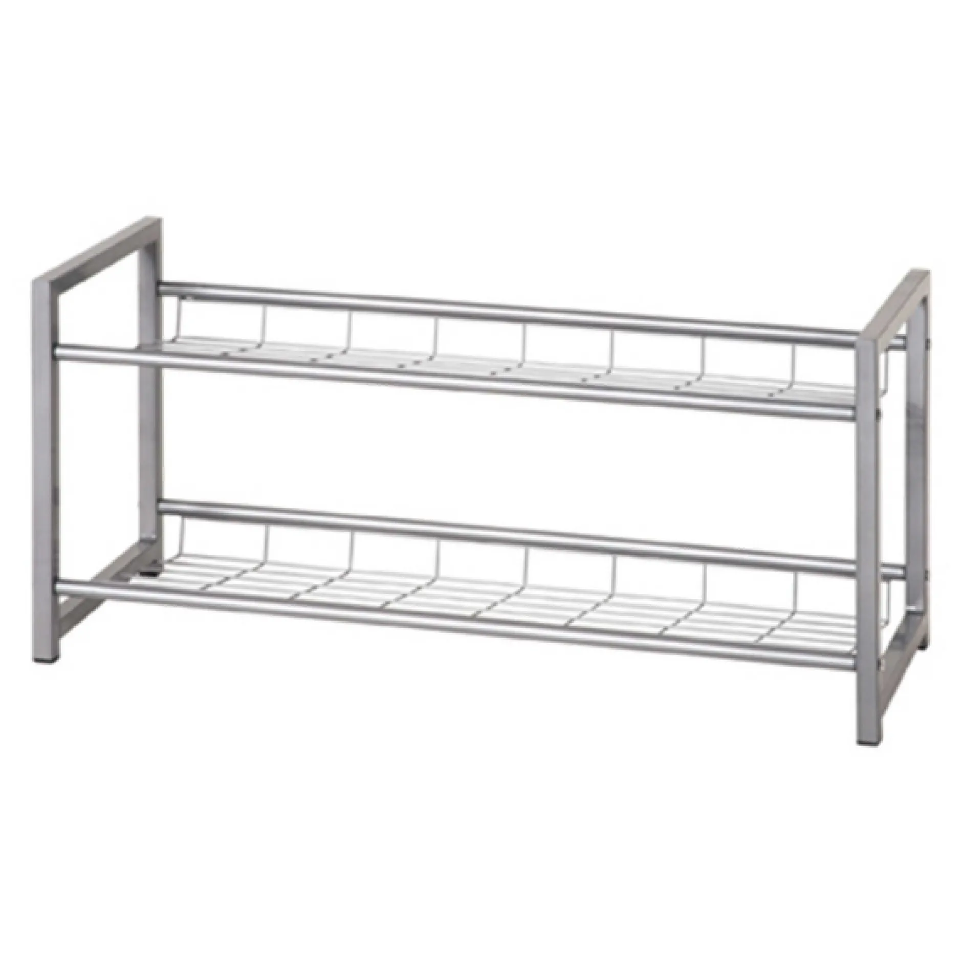 Schuhregal Leonore 80cm, 2 Fachböden - Aluminium
