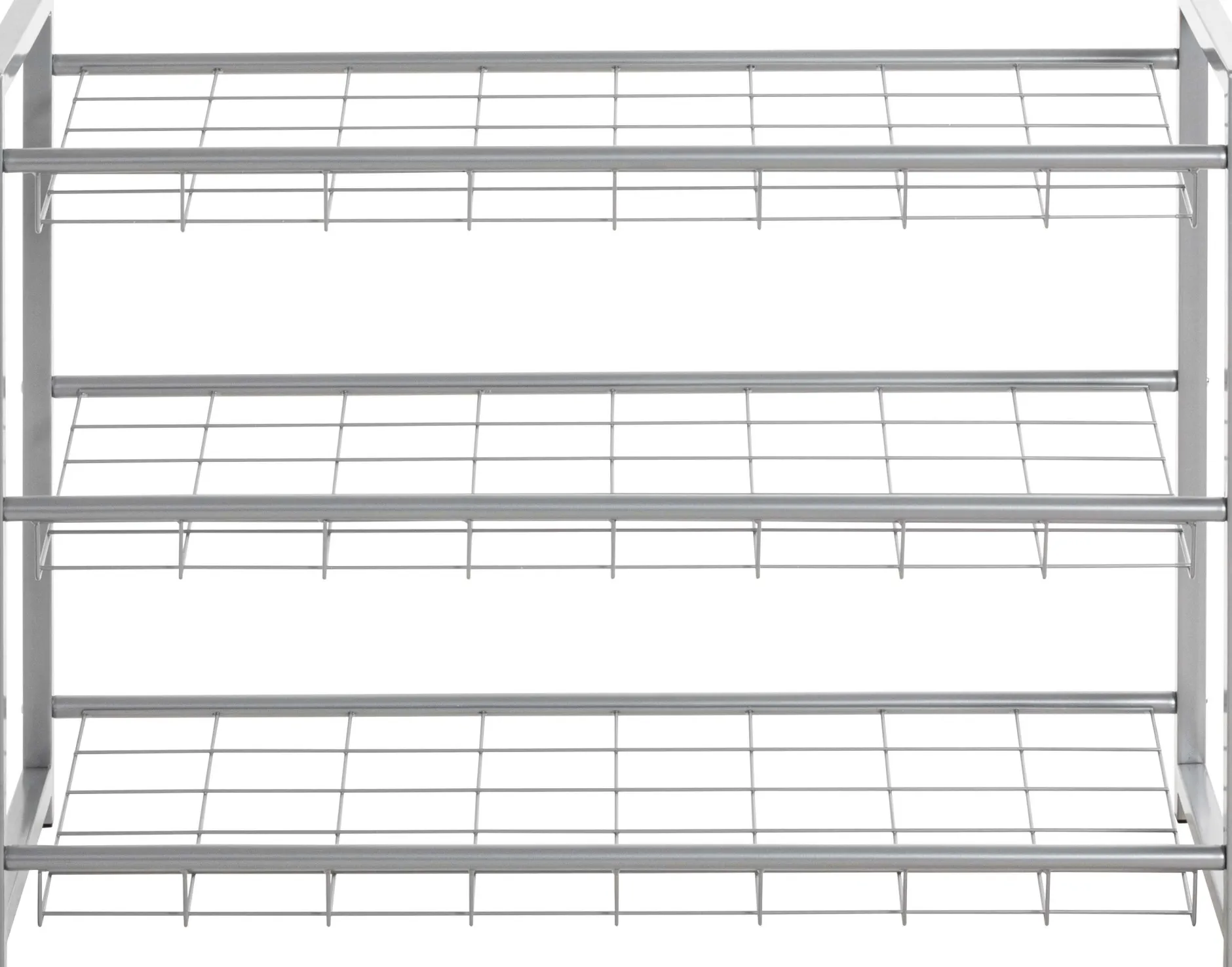 Schuhregal Leonore 80cm, 3 Fachböden - Aluminium