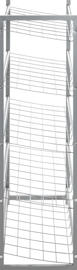 Schuhregal mit 5 Fächern | Metallrahmen | Farbe Aluminium