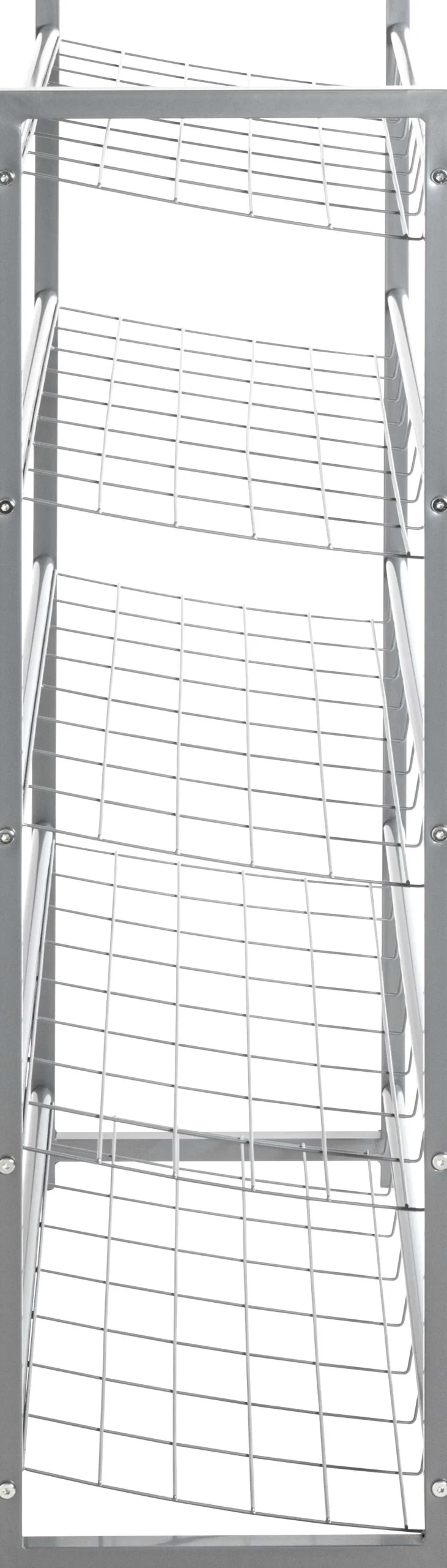 Schuhregal mit 5 Fächern | Metallrahmen | Farbe Aluminium