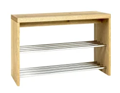 Schuhregal mit verchromten Einlegeböden | Tragkraft 85 kg | Oak Design
