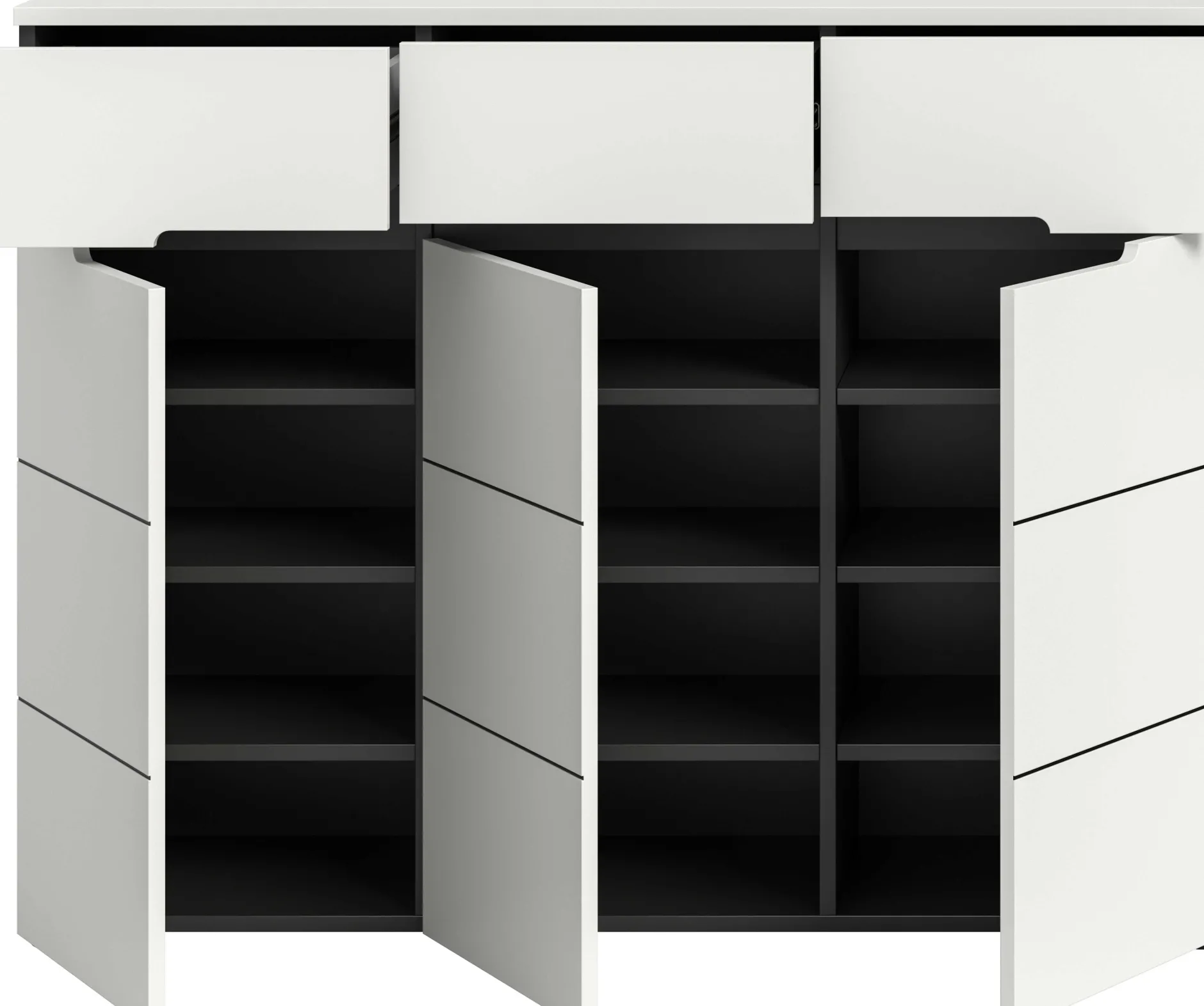 Schuhschrank Canu Xonox - Weiß - 120x94x37 cm