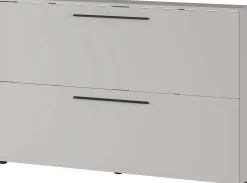 Schuhschrank Jonas 140cm mit zwei Türen - kaschmirbeige