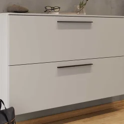Schuhschrank Jonas 140cm mit zwei Türen - kaschmirbeige