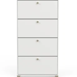Schuhschrank Liva 4 Flügeltüren-Kronberg Eiche/Mattweiß