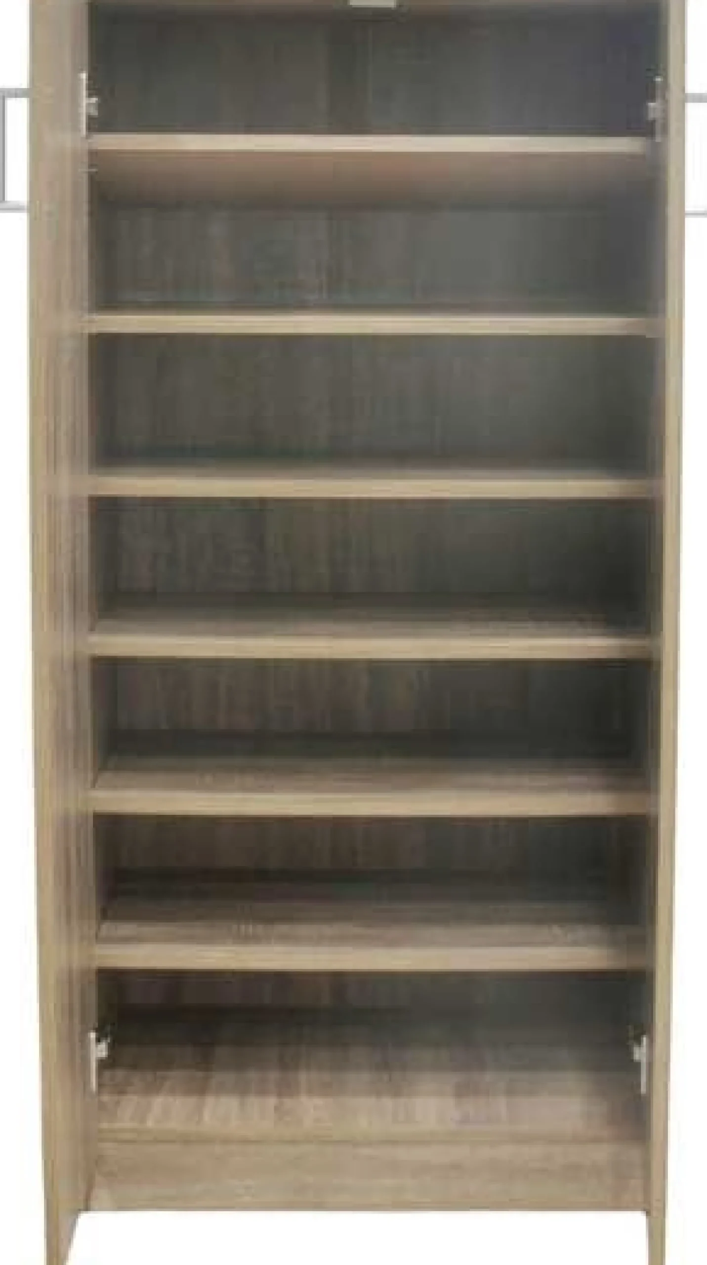 Schuhschrank Maurice - 60x37x122cm - 2 Türen - Eiche Dekor