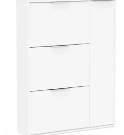 Schuhschrank Spectre - 91x26x123cm - 4 Türen - weiß