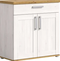 Schuhschrank Verona Xonox - Sibiu Lariks - 95x92x39 cm - Weiß/Natur