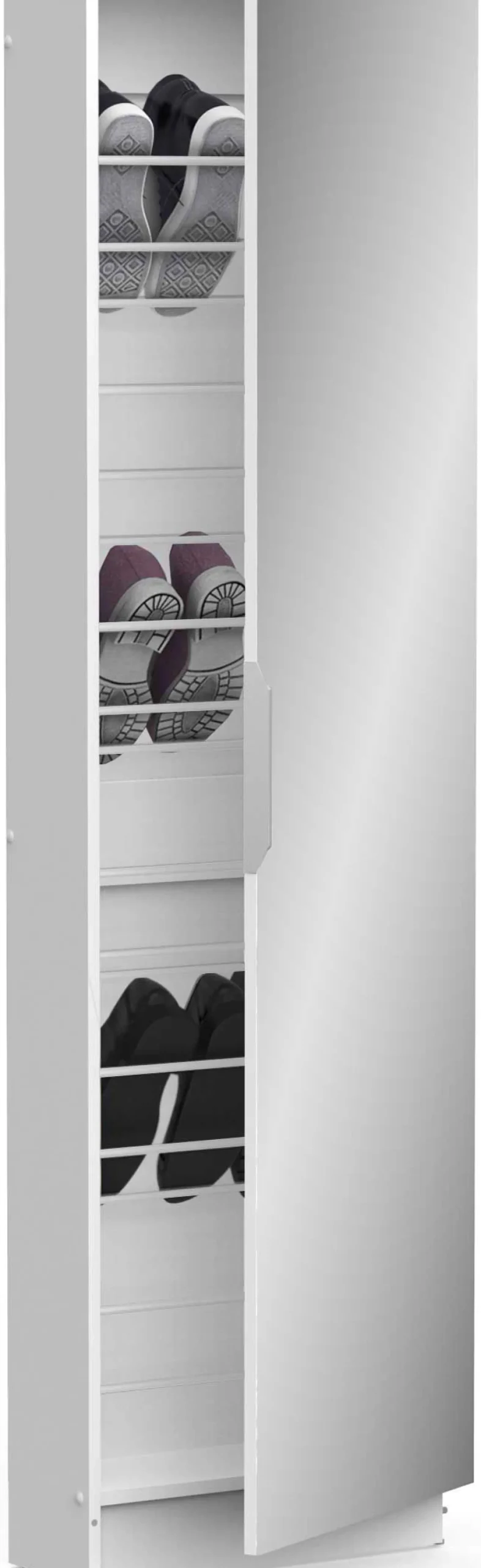 Schuhschrank Zayah matt weiß