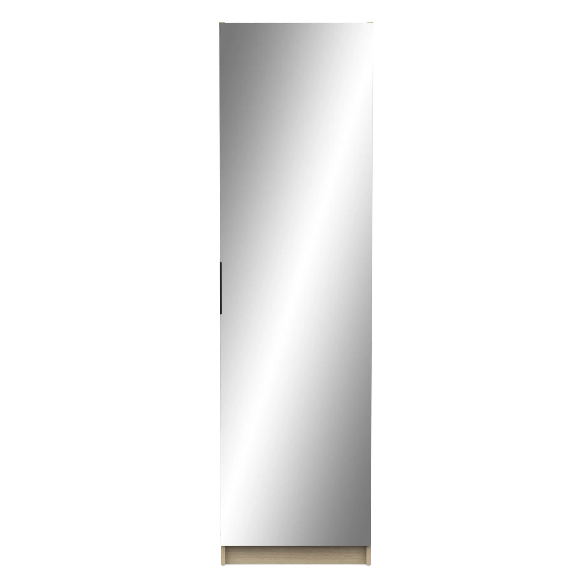 Schuhschrank Zayah - 50x20x180,50 cm - mit Spiegel - Eiche Dekor