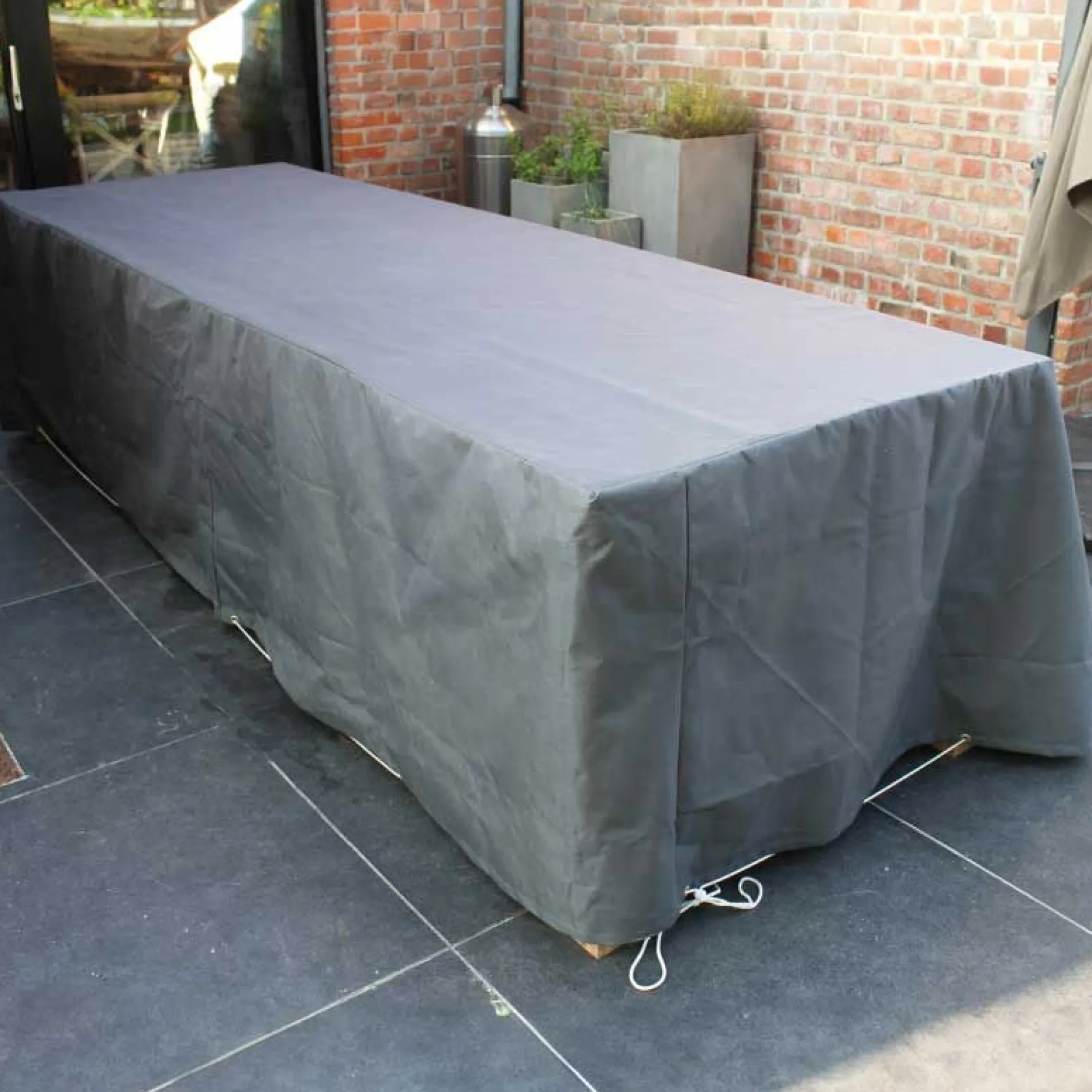 Schutzhülle für Gartenmöbel Gescova - Polyester - 310x140 cm - Grau