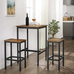 Schwerlast-Stahlrahmen Quadratischer Frühstücksbar-Tisch, 60x60x90cm