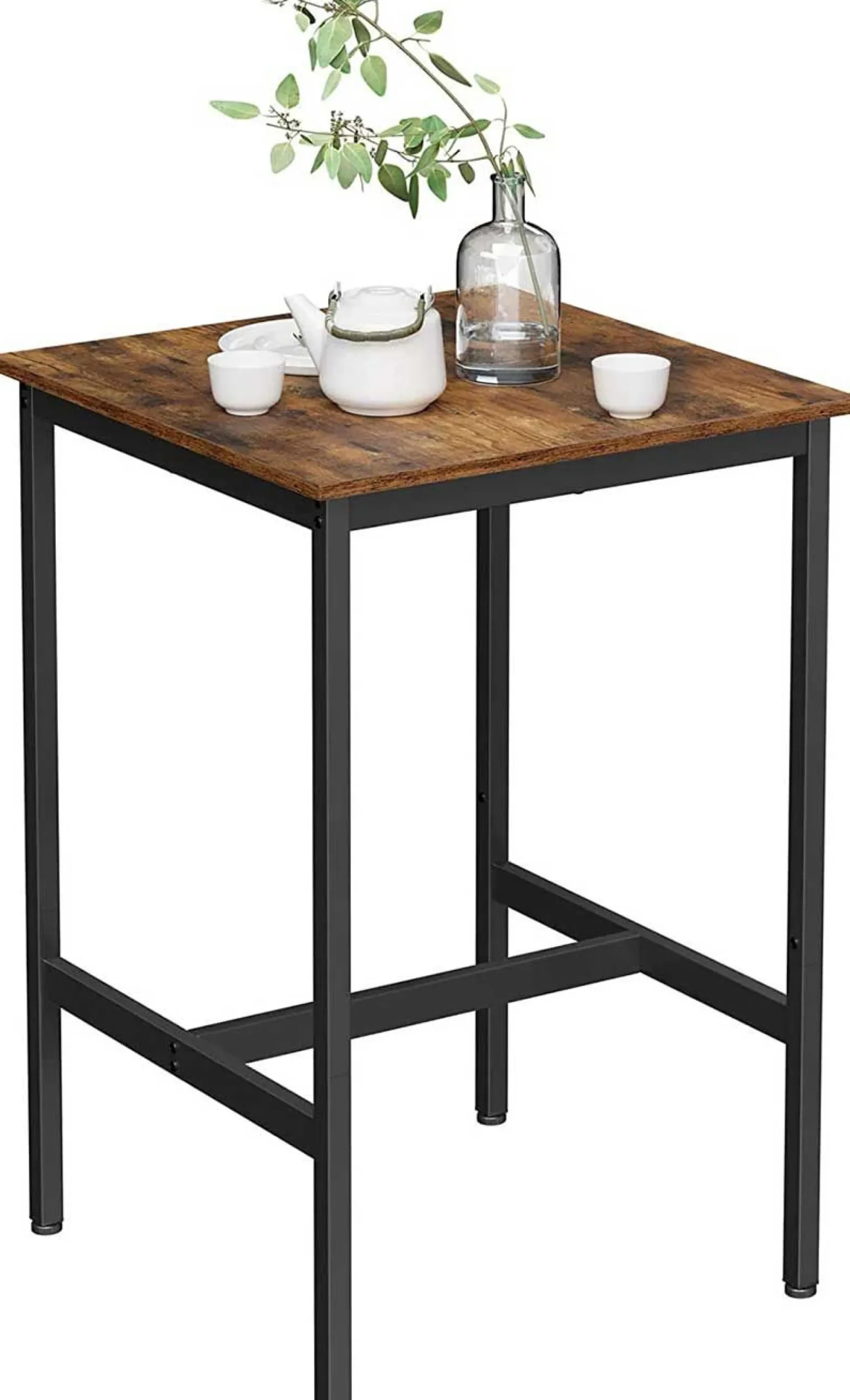 Schwerlast-Stahlrahmen Quadratischer Frühstücksbar-Tisch, 60x60x90cm