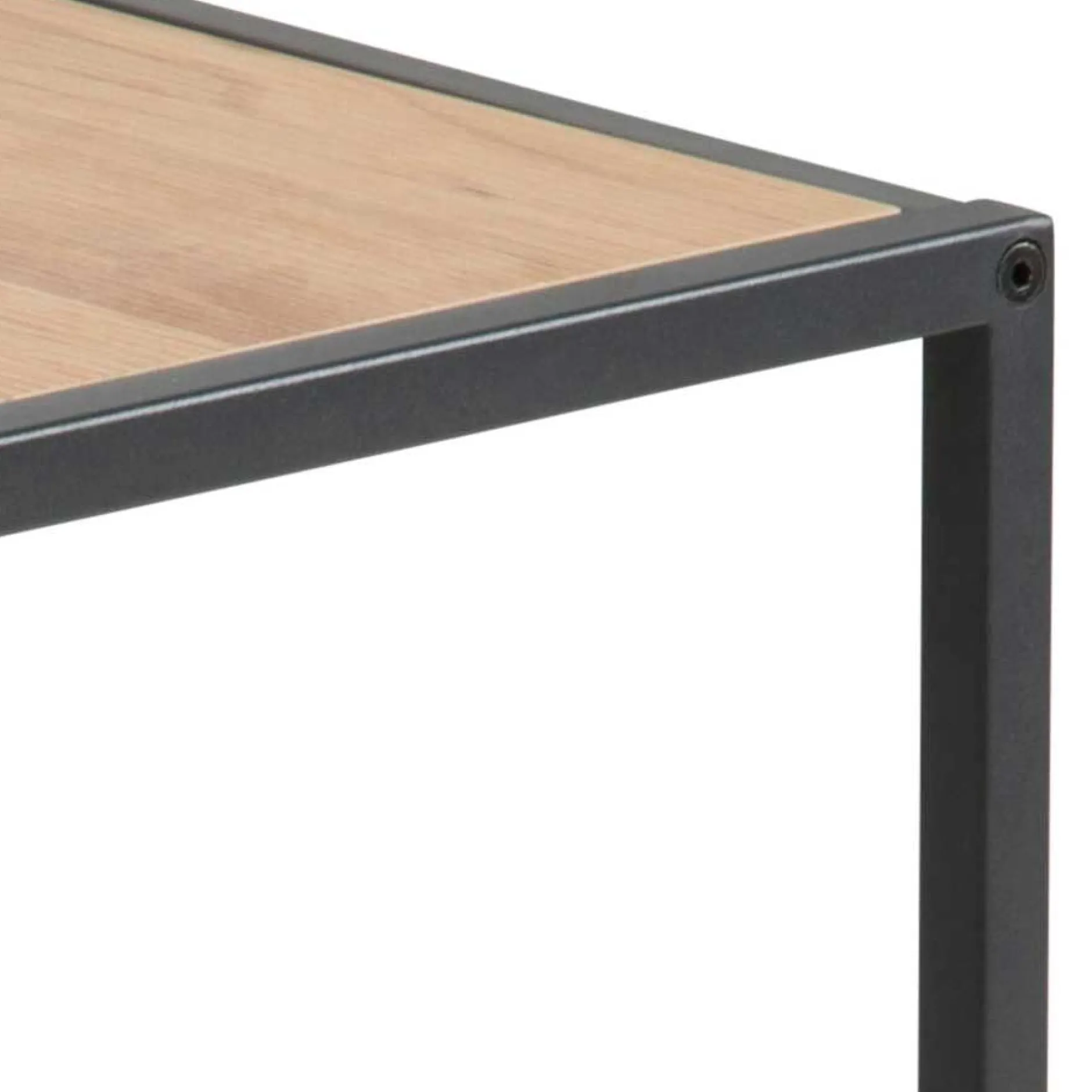 Seaford Eiche Nischentische, schwarzer Stahlsockel, 50cm