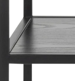 Seaford Rechteckiger Konsolentisch, Melaminharzbeschichtung Esche Schwarz, 100x35x79 cm