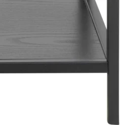 Seaford Rechteckiger Konsolentisch, Melaminharzbeschichtung Esche Schwarz, 100x35x79 cm