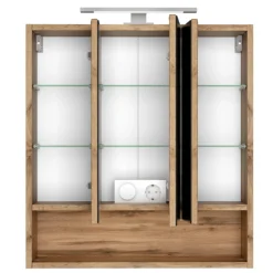 SefaBadezimmer : Spiegelschrank, Waschtischschrank, Säulenschrank - Eiche