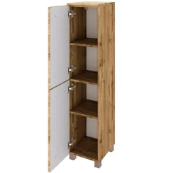 SefaBadezimmer : Spiegelschrank, Waschtischschrank, Säulenschrank - Eiche
