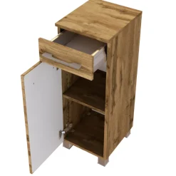 SefaBadezimmer : Wandschrank, Spiegelschrank, Waschtischunterschrank - Eiche