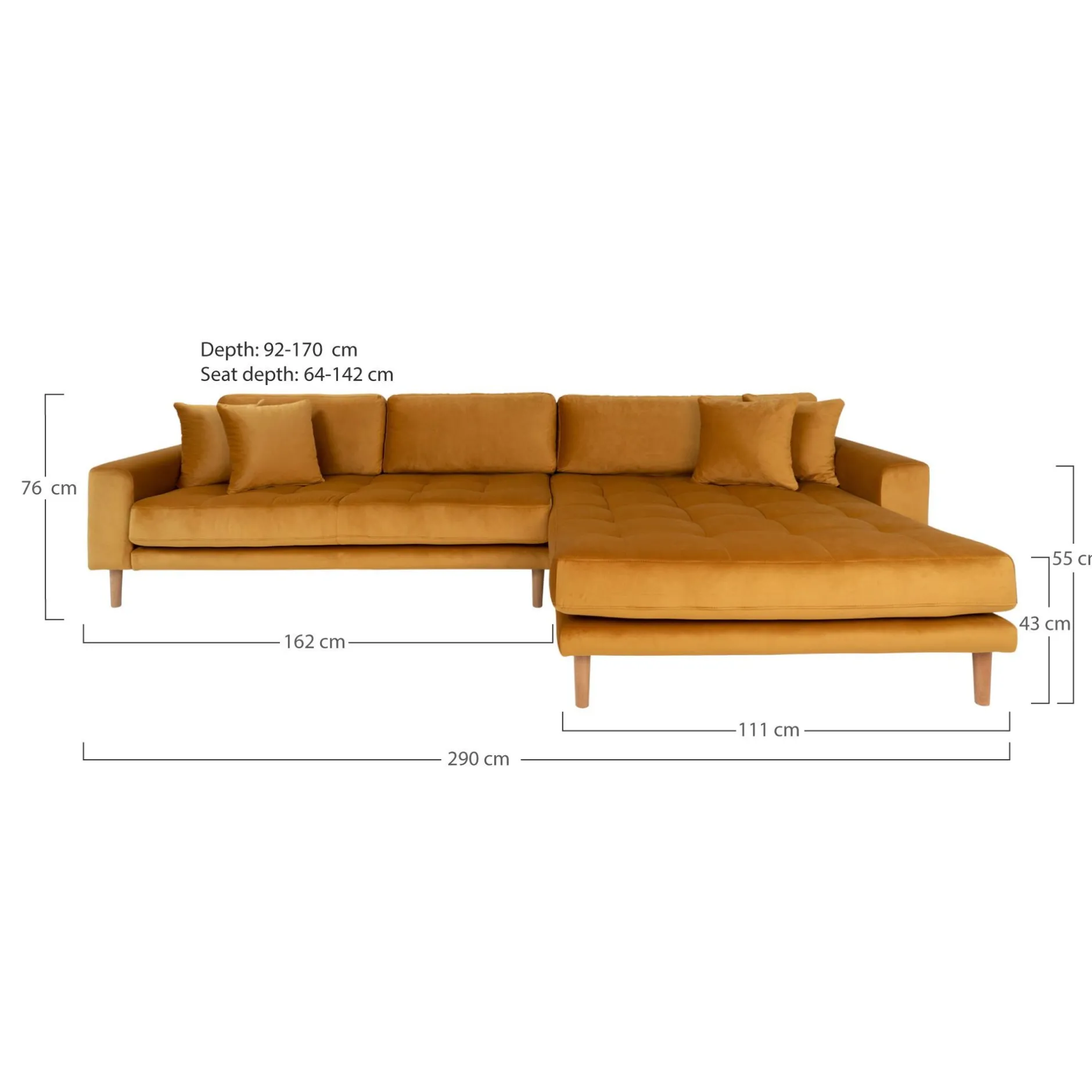 Senfgelbes Lido Lounge Sofa - HN1004
