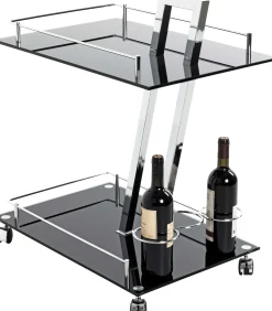 Servierwagen Sam - 60x40x72 cm - Sicherheitsglas/schwarz