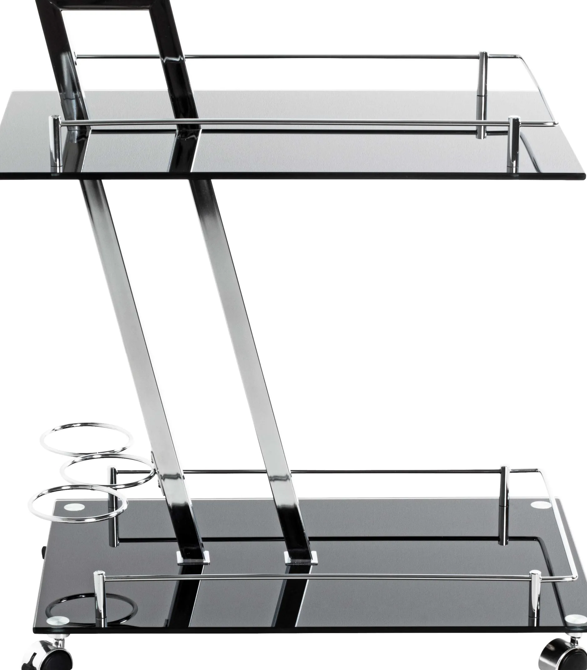 Servierwagen Sam - 60x40x72 cm - Sicherheitsglas/schwarz